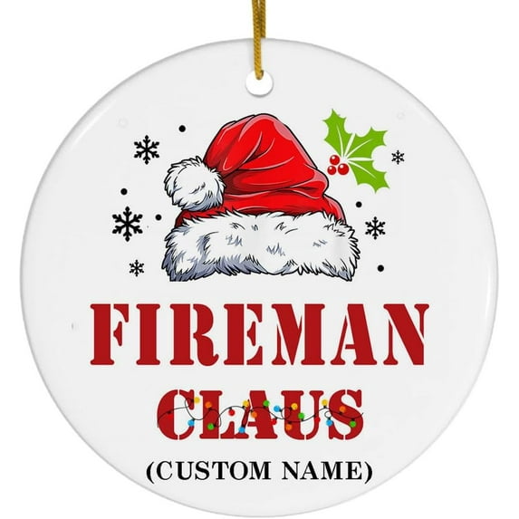Coworker Gifts for Women, Christmas Ornament Gifts for Coworkers, Funny Christmas Ornament Gifts for Coworkers, Fireman Christmas Ornaments JHFccx (Fireman)