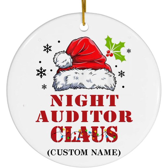 Coworker Gifts for Women, Christmas Ornament Gifts for Coworkers, Funny Christmas Ornament Gifts for Coworkers, Night Auditor Christmas Ornaments O67LWm (Night Auditor)