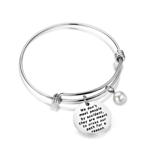 Coworker Leaving Gifts Retirement Jewelry We Don't Meet People By Accident They Are Meant To Cross Our Path For A Reason Leaving Goodbye Friendship Memorial Bracelet Going Away Gifts