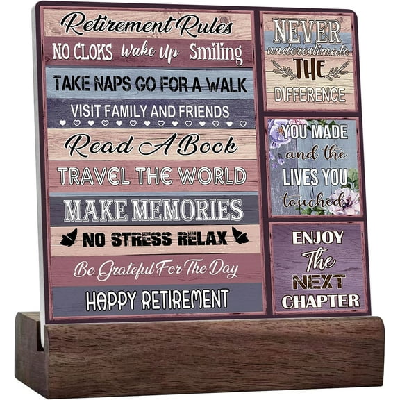 Coworker Leaving Gifts For Women Men Retirement Gifts New Joy Going Away Gift Farewell Party Gift For Coworker Boss Leader Colleague Friends -Ceramic Table Sign Desk Decor For Home Office (Retirement