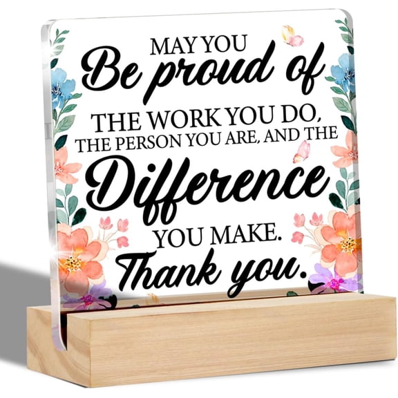 Coworker Retirement Gifts for Women Her, Appreciation Gifts for Coworker Boss Lady Colleague Work Bestie Teacher Clear Desk Sign Colleague Acrylic Sign Keepsake Gifts 4x4 Inch