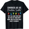 thumbnail image 1 of Coworkers are Like Christmas Lights Shirt, Unisex-Adults, Black, Small, Short Sleeve, T-Shirt Shirts, 1 of 3