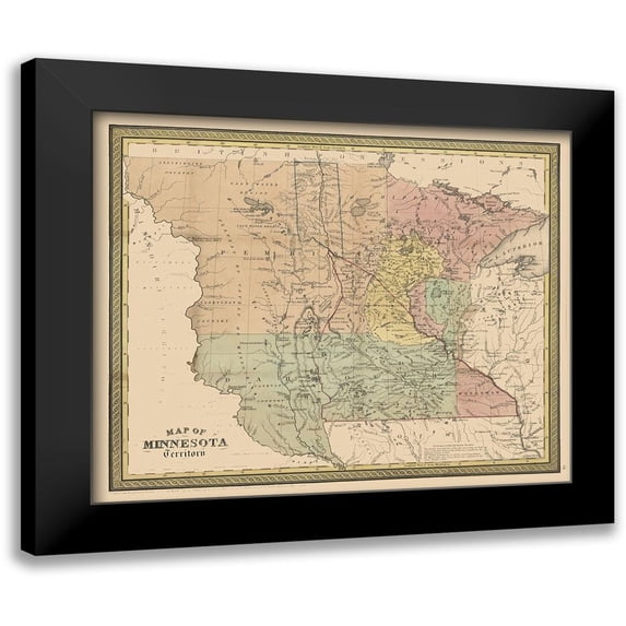 Cowperthwait 17x15 Black Modern Framed Museum Art Print Titled - Minnesota - Coperthwait 1852