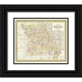 thumbnail image 1 of Cowperthwait 30x26 Black Ornate Wood Framed with Double Matting Museum Art Print Titled - Missouri - Cowperthwait 1850, 1 of 4