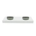 thumbnail image 1 of Cowrie 14" Round Decorative Vessel Black Glass Sinks With 60" White Base, 1 of 7