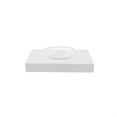 thumbnail image 1 of Cowrie 14" Round Decorative Vessel Clear Glass Sinks With 36" White Base, 1 of 7