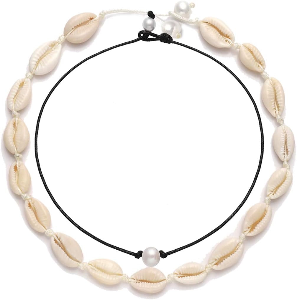 Cowrie Shell Choker Necklace For Women Puka Shell Necklace Corded ...