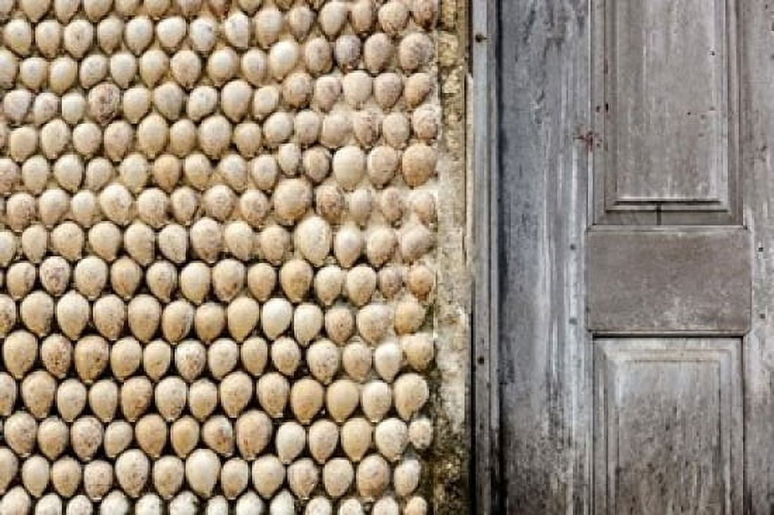 Cowrie shells on wall of building Ibo Island Morocco Canvas Art - Alida Latham DanitaDelimont (38 x 25)