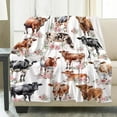thumbnail image 1 of Cows Blanket Gifts Super Soft Lightweight Flannel Blankets Throw for Kids, Adult, Suitable for Couch, Sofa, Bed, Camping, Travel All Seasons 40"x50" for Kid, 1 of 1