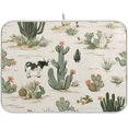 thumbnail image 1 of Cows Cactus Dish Drying Mat for Kitchen Counter Kitchen Drying Mat Dish Rack Mat Dish Drainer Pad Microfiber Absorbent Washable Drying Pad for Countertop 16 x 18, 1 of 6