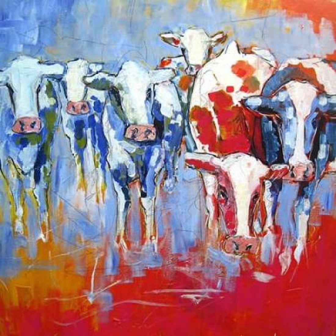 Cows Canvas Art - Luc (24 x 24)