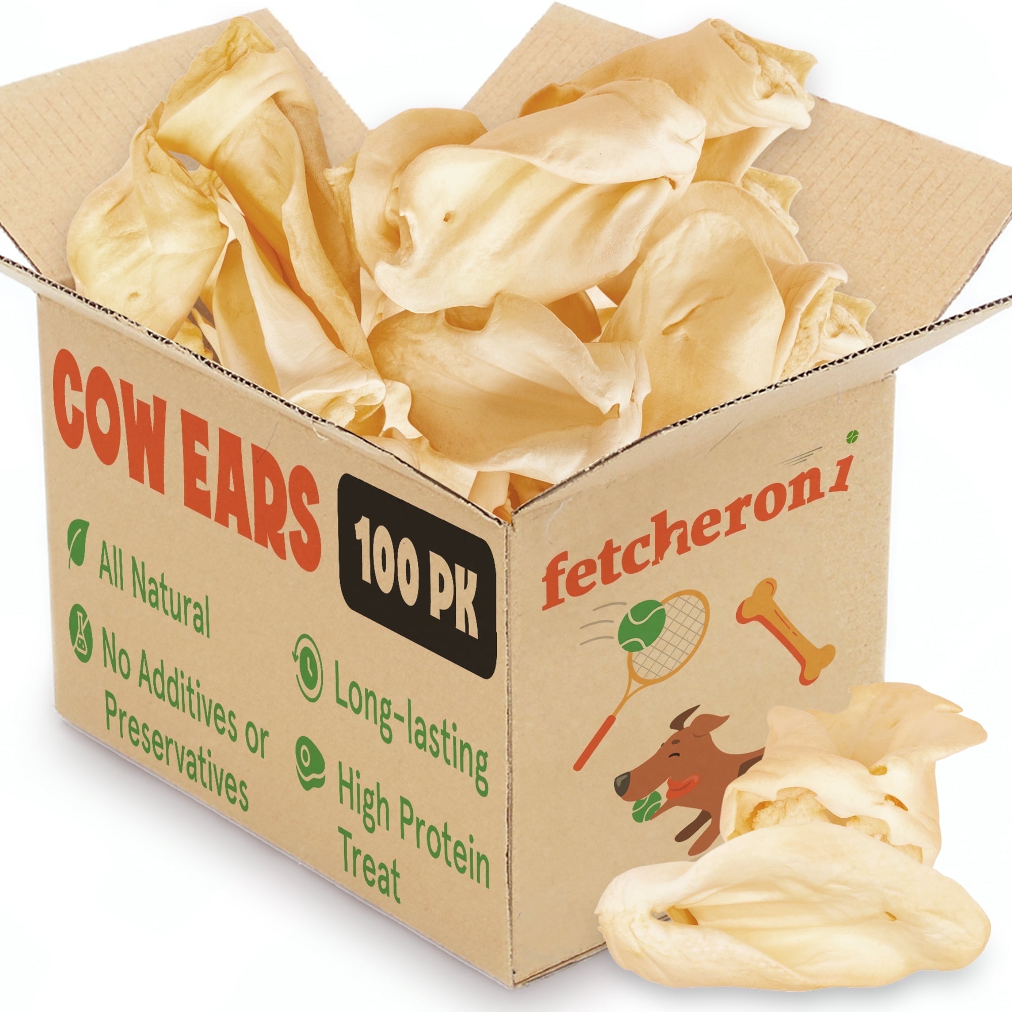 Cows Ears for Dogs, Thick Cut, Long Lasting Cow Ears