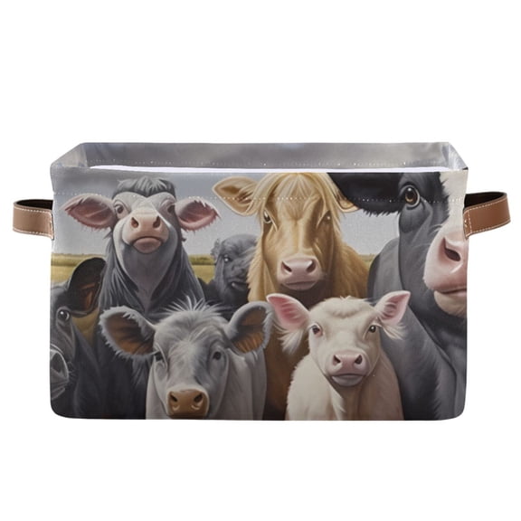 Cows Farm Sky Storage Bins Baskets With Handles Storage Box Clothes Organizer Organization Toys
