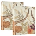 thumbnail image 1 of Cows Flowers Leaves Green 3 Ring Binders 1.5 inch Hardcover File Folders with Interior Pockets A4 Size Organizer for School Office Hospital, 1 of 8