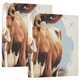 thumbnail image 1 of Cows Grassland 3 Ring Binders 1.5 inch Hardcover File Folders with Interior Pockets A4 Size Organizer for School Office Hospital Set of 2, 1 of 8