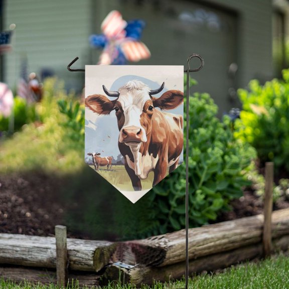 Cows Grassland Garden Flag 18" x 12.5" Double Sided Yard Lawn Outdoor Decor Small Yard Flags