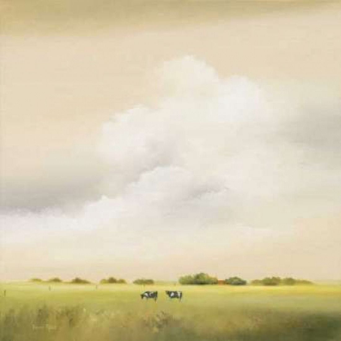 Cows II Canvas Art - Hans Paus (24 x 24)