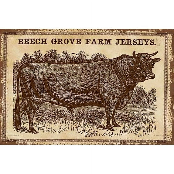 "Cows Jerseys 2" Painting Print on Canvas