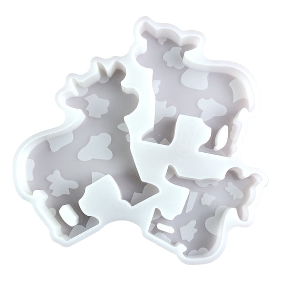 Cows Molds Castings Molds Silicone Molds Ornament Plasters Molds Epoxy Resin Molds Chocolate Molds for Craft Making