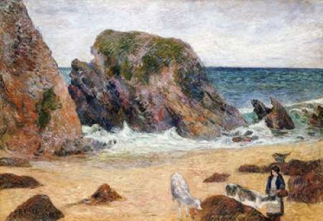 Cows On The Seashore Canvas Art - Paul Gauguin (20 x 28)