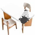 thumbnail image 1 of Cows Showering Table Cloths for 3 Foot Rectangle Tables, Modern Abstract Art Funny Animals Patio Waterproof Elastic Fitted Tablecloths, Washable Rectangular Table Cover for Camping, 1 of 8