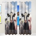 thumbnail image 1 of Cows Sky Black Out Curtains 84 Inch Length for Bedroom Living Room Windows 2 Panels Set, 1 of 6