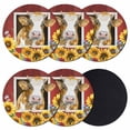 thumbnail image 1 of Cows Sunflowers Coasters Set of 6, Absorbent Coasters for Drinks, Spring Floral Bees Farmhouse Barn Coaster for Desk Coffee Table Protection, Home Decor House Warming Gifts 4", 1 of 8