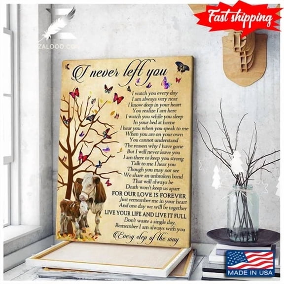 Cows & Tree With Butterflies I Never Left You I Watch You Everyday I Art
