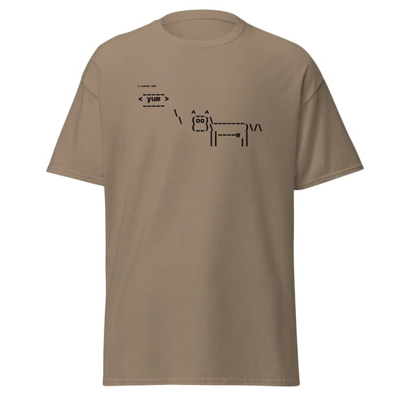 Cowsay Yum Command - Unisex Classic T-shirt, Black