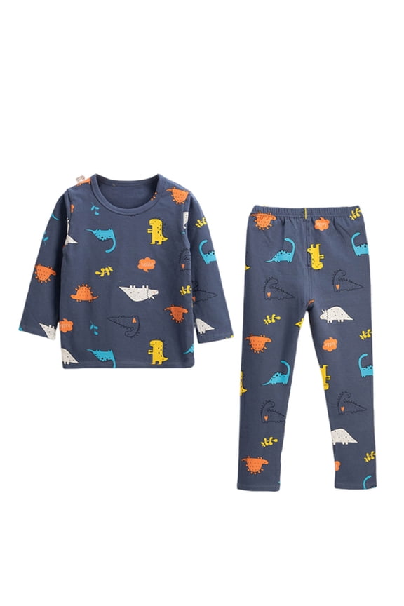 BABY 1Y-13Y Infant Kids Toddler Junior Boys Girls Soft Comfy Cotton Sleepwear Pajamas 2pcs Set