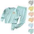 thumbnail image 1 of Cowsor BABY 1Y-13Y Infant Kids Toddler Junior Girls Soft Comfy Modal Tencel Shirring Sleepwear Pajamas 2pcs Set, 1 of 1