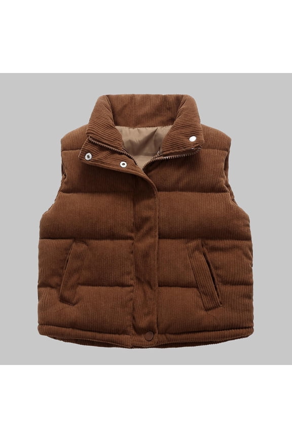 Baby Boys Girls Winter Vest Fleece Zip up Cute Soft Waistcoat Jackets