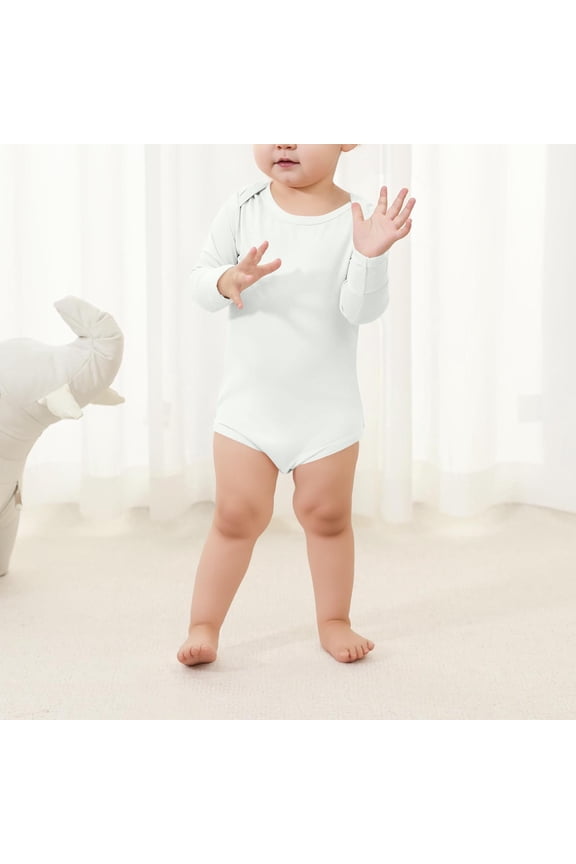 Baby Cotton Spandex Long-Sleeve bodysuits unisex boy girl