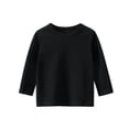 thumbnail image 1 of Cowsor Baby Short Long Sleeve Tee Toddler Boy Girl T-Shirt Kids Solid Color Tops Solid Color Blouse, 1 of 2