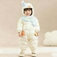 thumbnail image 1 of Cowsor Baby Snowsuit Baby Printed Winter Clothes with Hat Warm Outfits Zipper Romper Coat Jumpsuit, 1 of 7