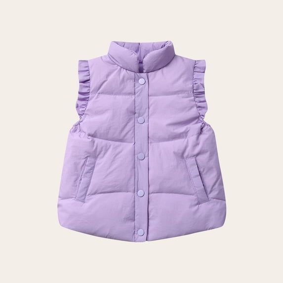 Cowsor Baby Toddler Boys Girls Quilted Puffer Vest Sleeveless Padded Jacket Coat Warm Winter Vest Child Kid Fall Outerwear