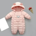 thumbnail image 1 of Cowsor Baby Winter Hooded Jacket – Solid Color (0-24M), 1 of 3