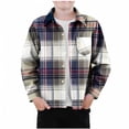 thumbnail image 1 of Cowsor Boy Button Down Shirt Kid Flannel Shirt Toddler Buffalo Plaid Shirt Boys Western Shirts Long Sleeve Shirt, 1 of 3