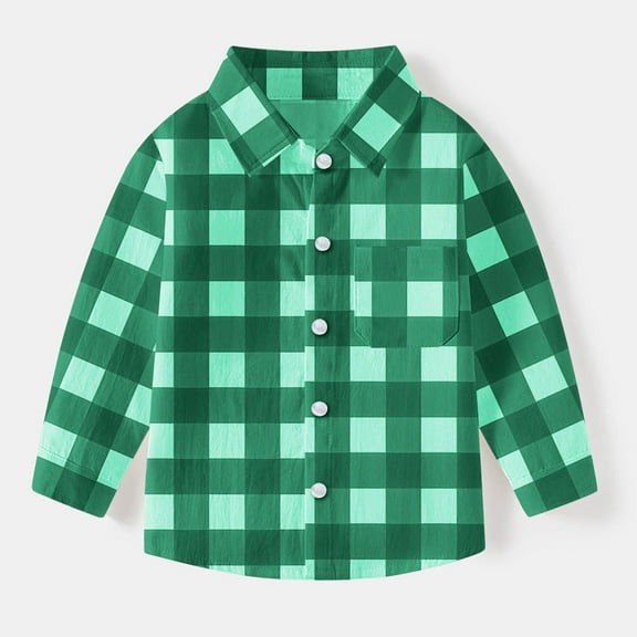 Cowsor Boy's Button Down Regular Fit Long Sleeve Plaid Casual Shirts