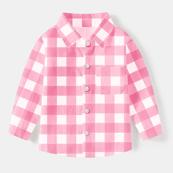 Cowsor Boy's Button Down Regular Fit Long Sleeve Plaid Casual Shirts