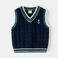 thumbnail image 1 of Cowsor Boy's Sweater Vest,Y2K Sleeveless Pattern Preppy Style Knitted Crop Tank Top for Boy, 1 of 7