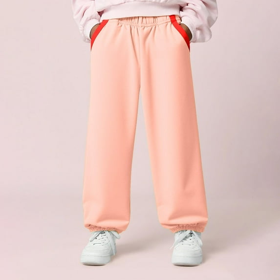 Cowsor Boys Girls Cotton Lightweight Pants Pull On Joggers Active Pants for Kids