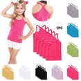 thumbnail image 1 of Cowsor Boys Girls Solid Color Sleeveless Y Back Tank Top 5 Pack Casual Basic Undershirt for 12 Months-13 Years Old, 1 of 6
