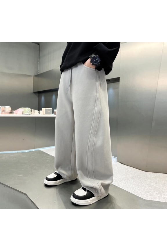 Boys Girls Wide Leg Jeans Baggy High Elastic Waist Denim Pants Cute Y2K Trendy Tween Streetwear