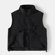 COWSOR Children's Casual Safari Travel Vest Pockets Outdoor Work Vest Sleeveless Jacket Fishing Hiking Photography