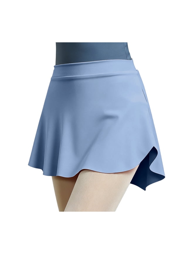 Children's Solid Color High Waist Dancing Skirt - Short Performance Skirt, Flexible Movement Design for School Shows, Parties & Festivals, Cute Stylish 2-15 Years