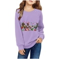 thumbnail image 1 of Cowsor Christmas Children's Long Sleeved Pattern T-Shirt - Printed Round Neck Short Top for Boys & Girls | Hoodless Sweatshirts, 1 of 4