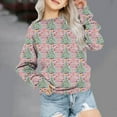thumbnail image 1 of Cowsor Christmas Girls' Crewneck Oversized Sweatshirt - Kids' Long Sleeve Pullover | 1-12 Years, 1 of 5