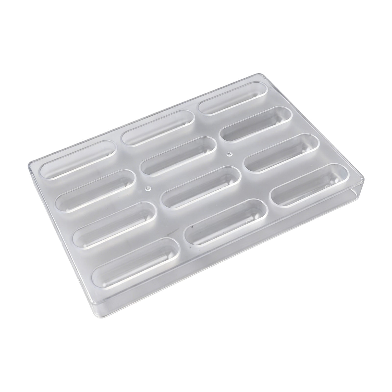Cowsor Clear Plastic Chocolate Bar Mold Tray with 12 Cavities for Homemade Candy and Dessert Making, Reusable Baking Tool for Kitchen and Party Treats, Easy Release Baking Pan for Oven