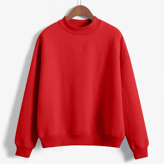 Cowsor Cropped Sweatshirts for Women Cotton Long Sleeve Crop Tops Crewneck Pullover